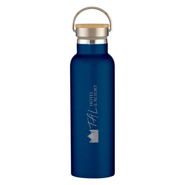 21 Oz. Liberty Stainless Steel Bottle With Wood Lid