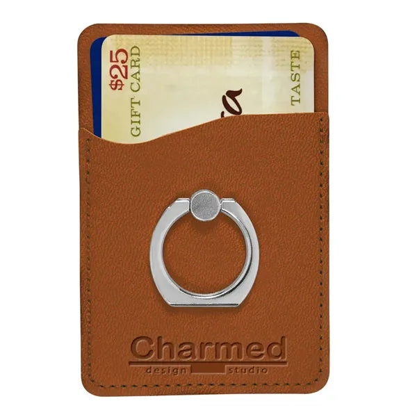 Leeman Tuscany Card Holder with Metal Ring Phone Stand