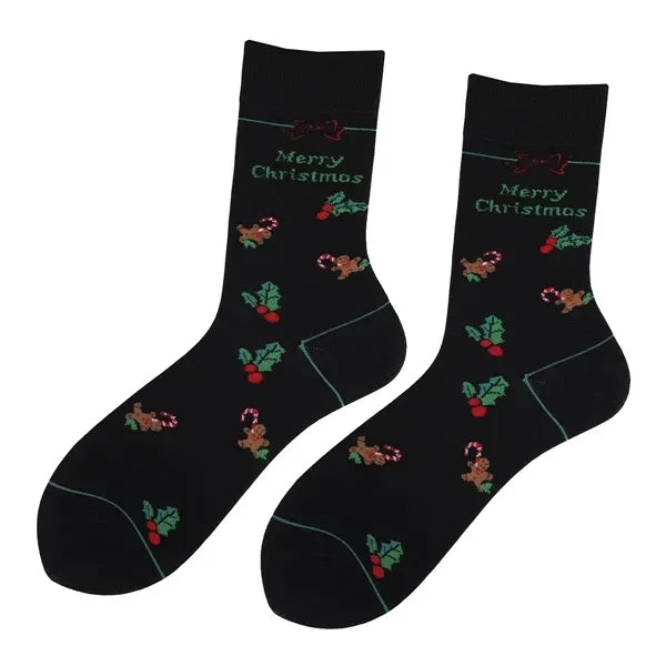 Christmas Holiday Colorful Fun Cotton Crew Socks