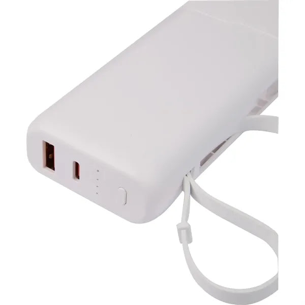 UL Listed 10,000 mAh 20W PD Power Bank with AC Plu