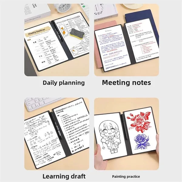 Portable Erasable Office Daily Notes White Board Notebook