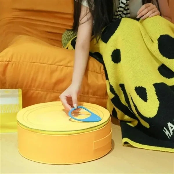 Creative can shaped portable gift box storage felt bag