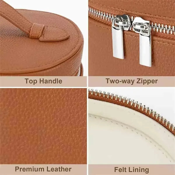 Portable PU Leather Cosmetic Bag