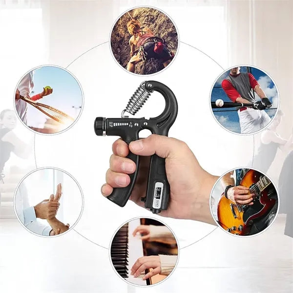 Adjustable Hand Grip Strengthener with Counter