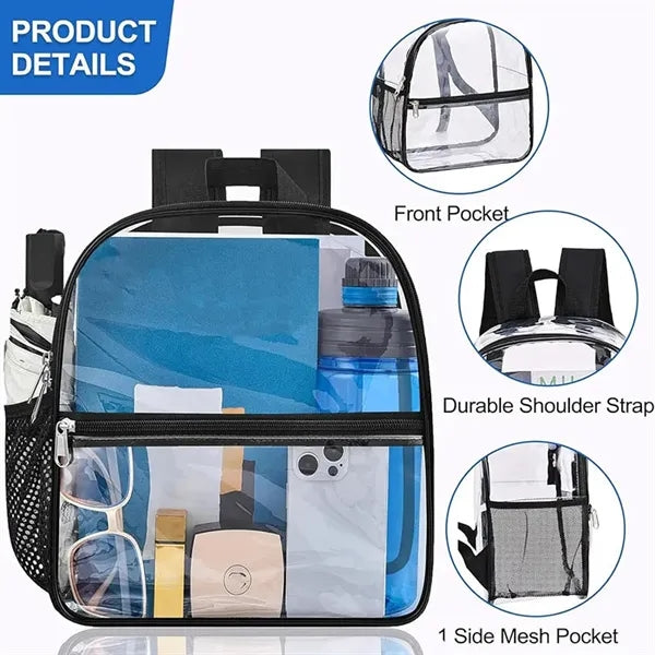 Clear PVC Stadium Backpack Waterproof Travel Bag