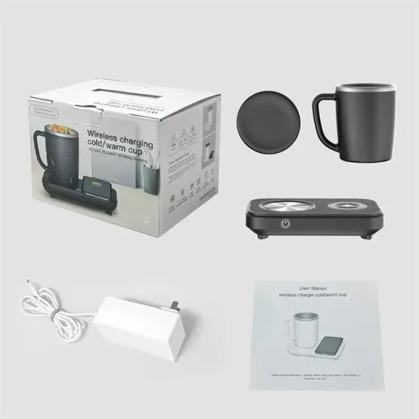 Smart Cup Warmer 15W Fast Wireless Charger Heating Cooling