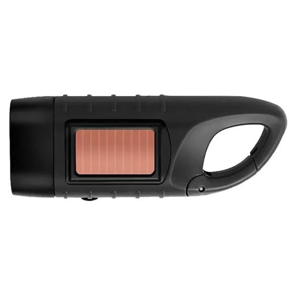 Solar Hand Crank Powered Flashlight for Outdoor Adventures