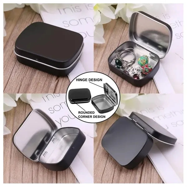 Rectangular Empty Hinged Tins Box