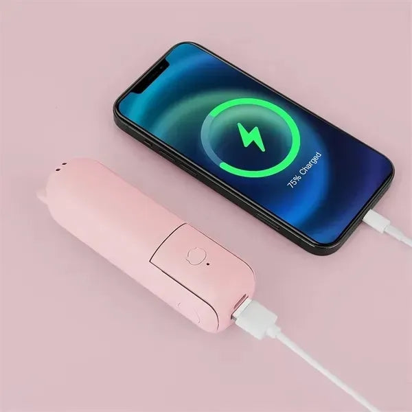 Handheld Foldable Mini Fan With Power Bank