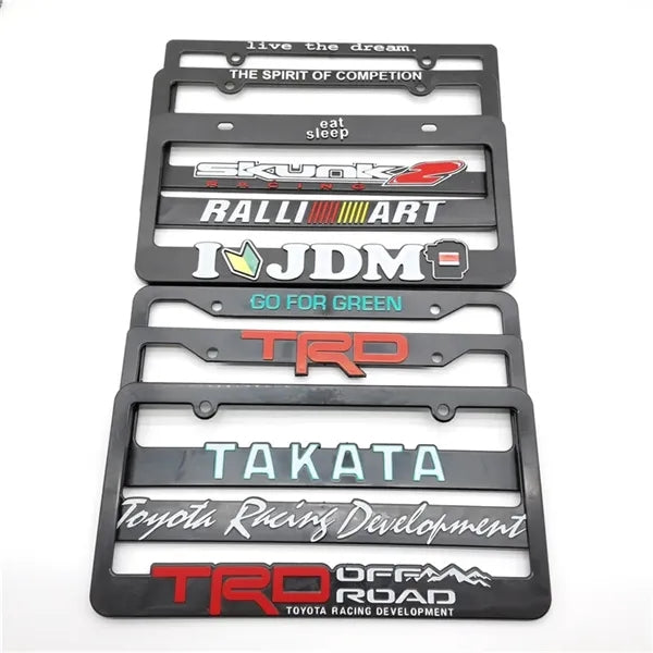 Full Color Raised Letter ABS License Plate Frame
