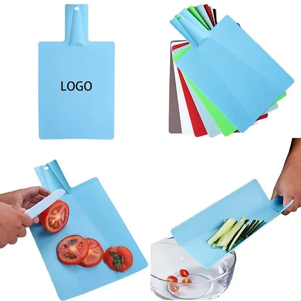 Foldable Plastic Cutting Board With Handle