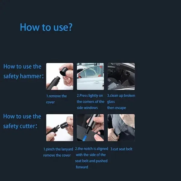 Car Safety Hammer Window Breaker Emergency Escape Tool