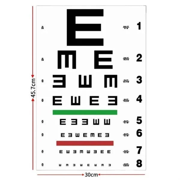 Eye Chart Poster Sticker for Vision Test Wall Decor