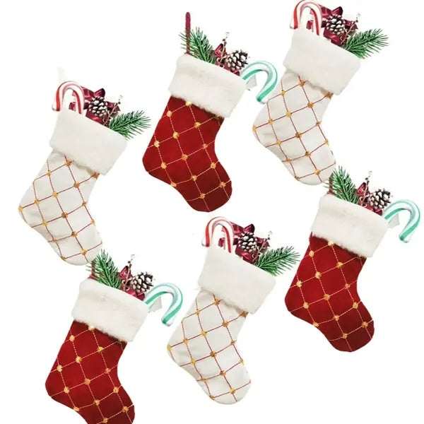 Gold Sequined Christmas Socks