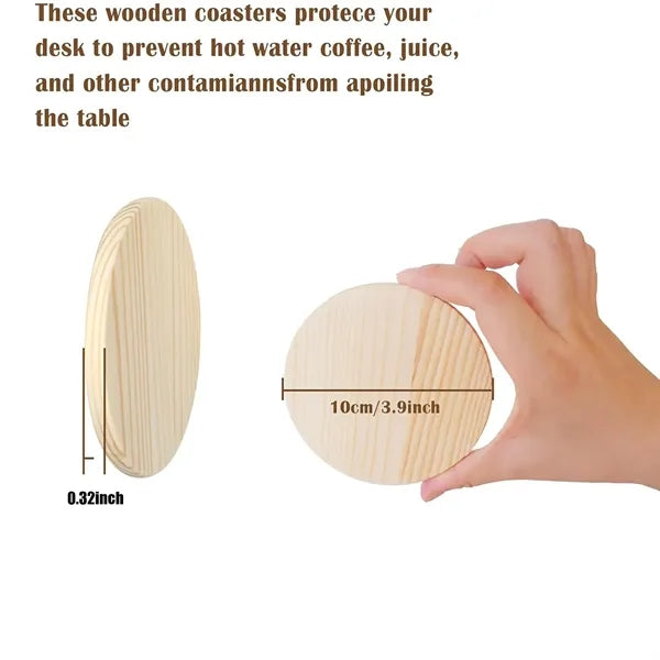 Extra-thick Wooden Cup Coaster