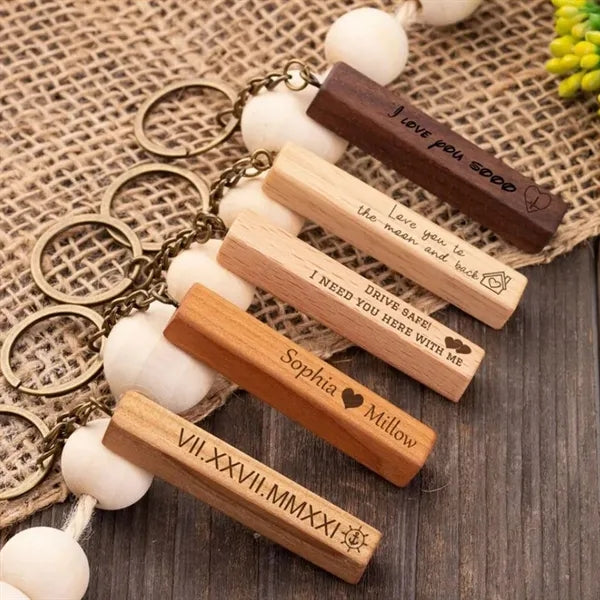 Wood Hanging Keychain