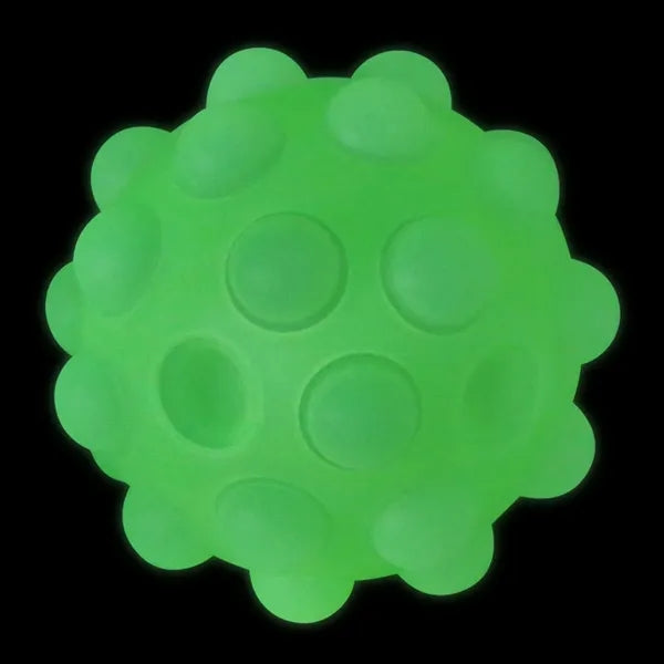 Glow In The Dark Round Push Pop Ball