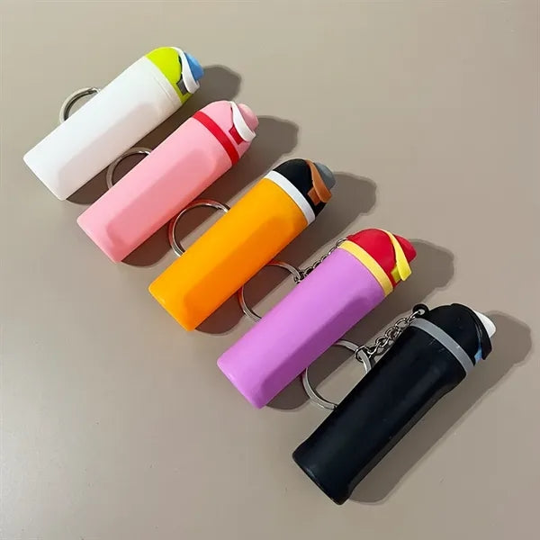 Mini Fruit Bottle Keychain for Bag Accessories
