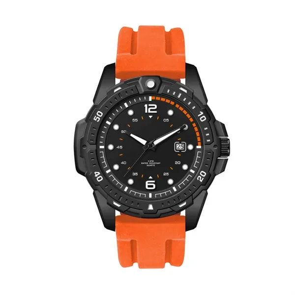 45MM, BLACK METAL CASE, 3-HAND MVT, DTE