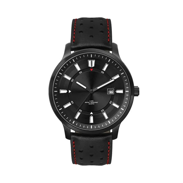 45MM, BLACK METAL CASE, 3-HAND MVT, DTE