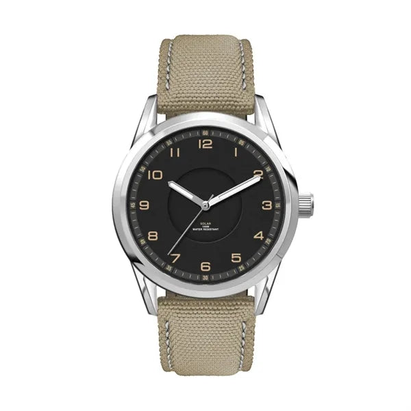 42MM, SS, SILVER CASE, 3-HAND "SOLAR" MVT