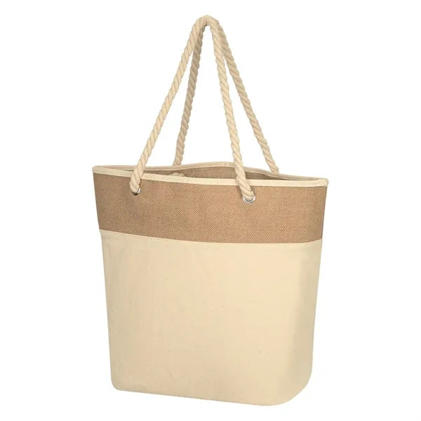 Burlap Rope Tote Bag
