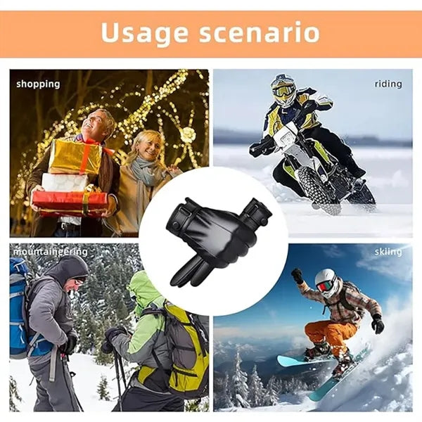 PU Leather Touchscreen Winter Gloves