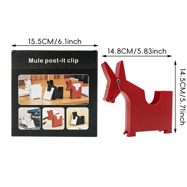 Mule Notepad Holder Cute Desktop Memo Organizer