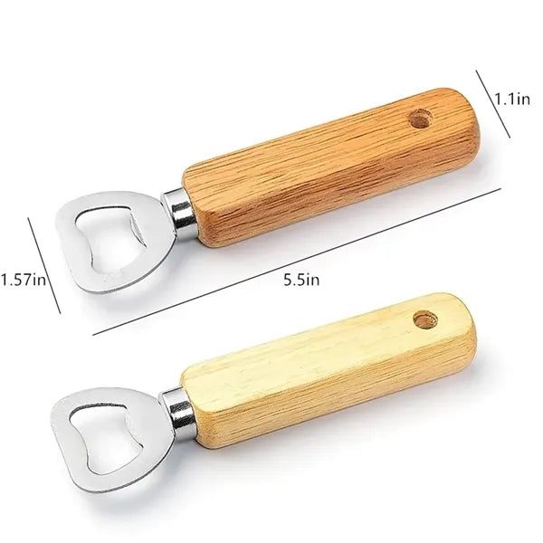 Wood Handle Stainless Steel Bottle Opener