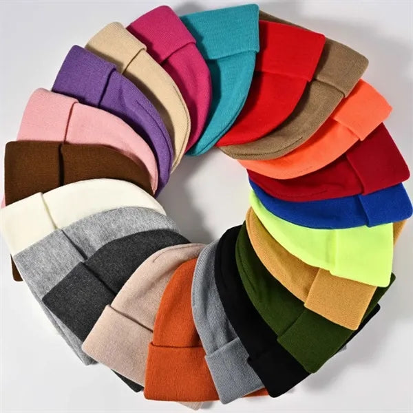 Custom Logo Knit Beanie For Men And Women Winter Warm