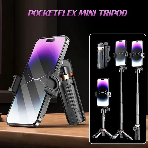 Pocket Flex Portable Flipping Flexible Tripod Selfie Stick