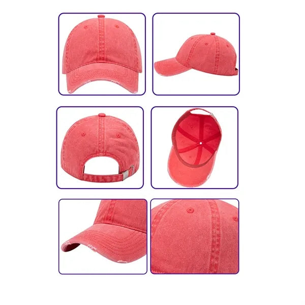 Washed Distressed Baseball Cap