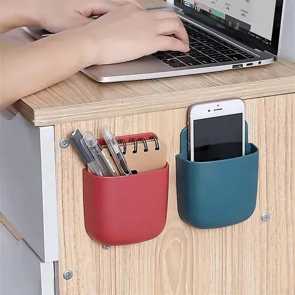 No punching mobile phone remote control storage rack