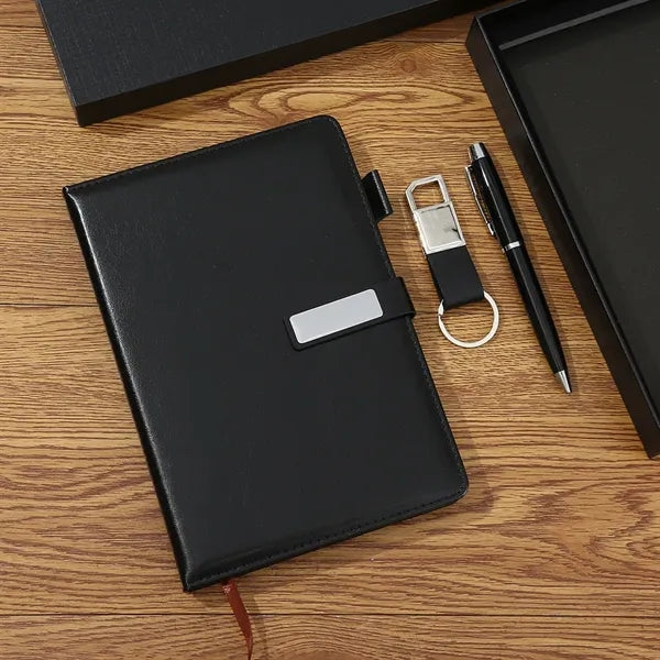 Executive Notebook, Pen & Keychain Gift Set