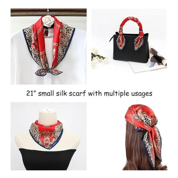 21" x 21" Custom Full Color & Double-Side Printed Silk Scarf