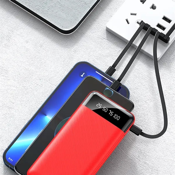10000mAh Fast Charging Power Bank Portable Charger with LED