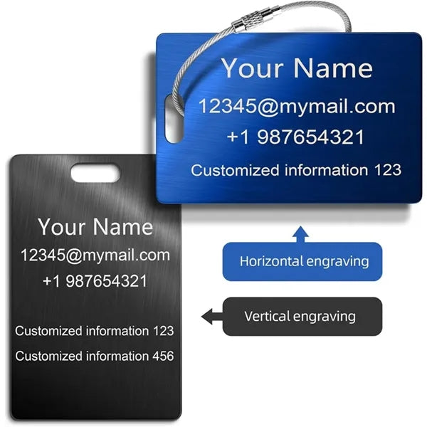 Personalized Stainless Steel Luggage Tags