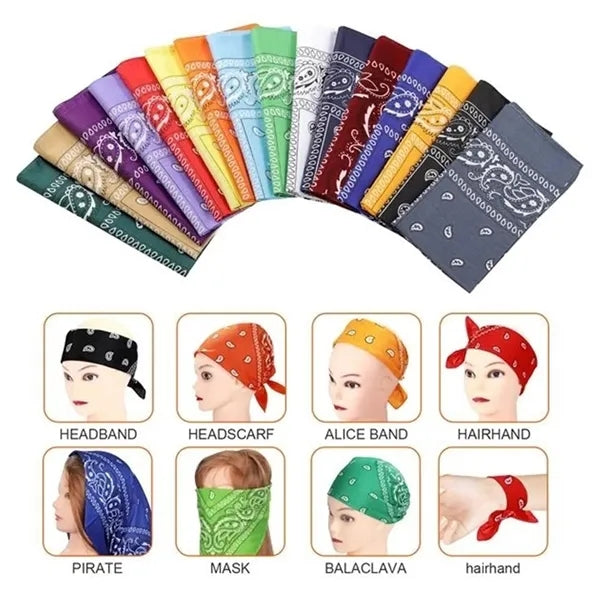 Polyester Paisley Bandana Headwear