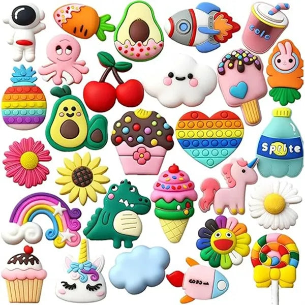 PVC Footwear Charm - Cute Decorative Accessories for Casual