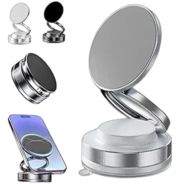360 Magnetic Vacuum Car Phone Holder with Suction Cup