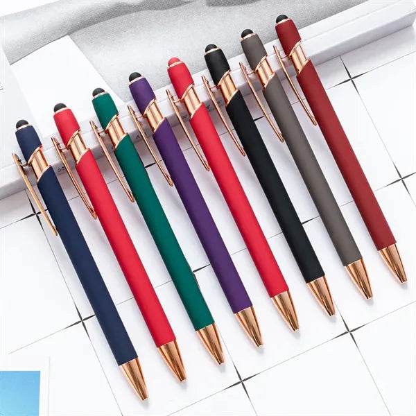 2-in-1 Stylus Retractable Ballpoint Pen