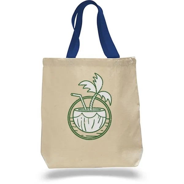 12 oz Cotton Canvas Tote Bag - 15"W x15"H x 3"D x 20"Handle