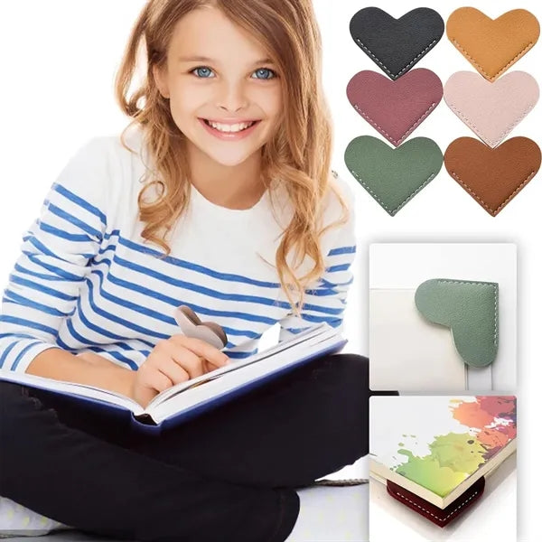 Leather Heart Bookmarks