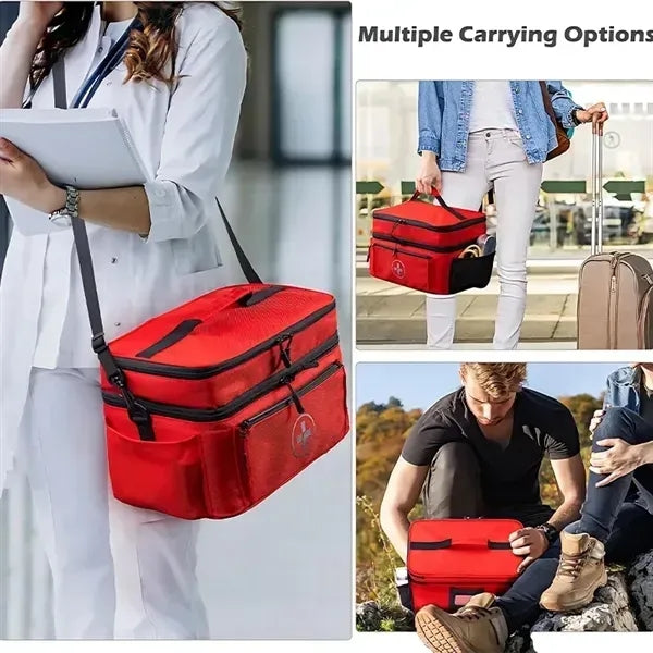 Double Layer Medicine Pill Organizer Bag