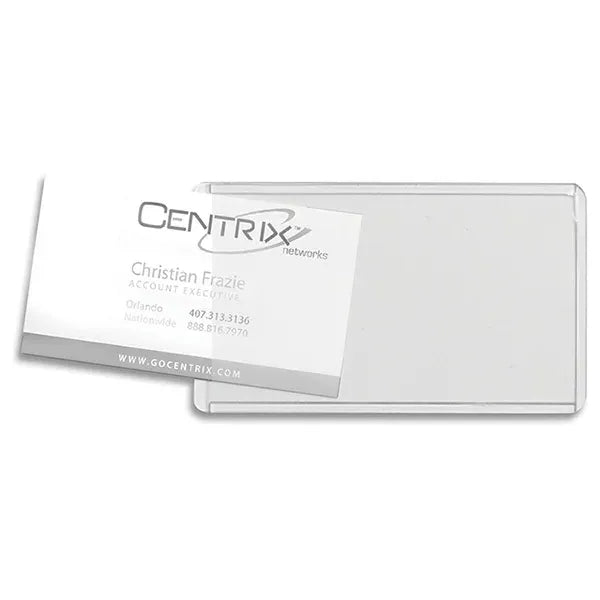 Brushed Aluminum Slip-In Pocket Luggage Tag