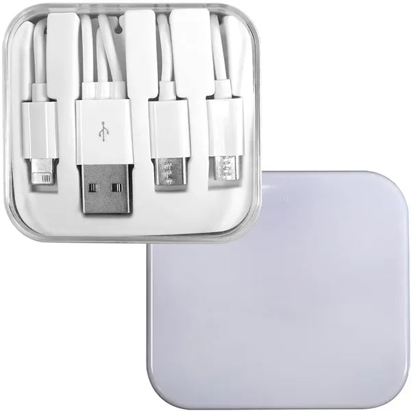 3-in-1 Charging Cable in Square Case