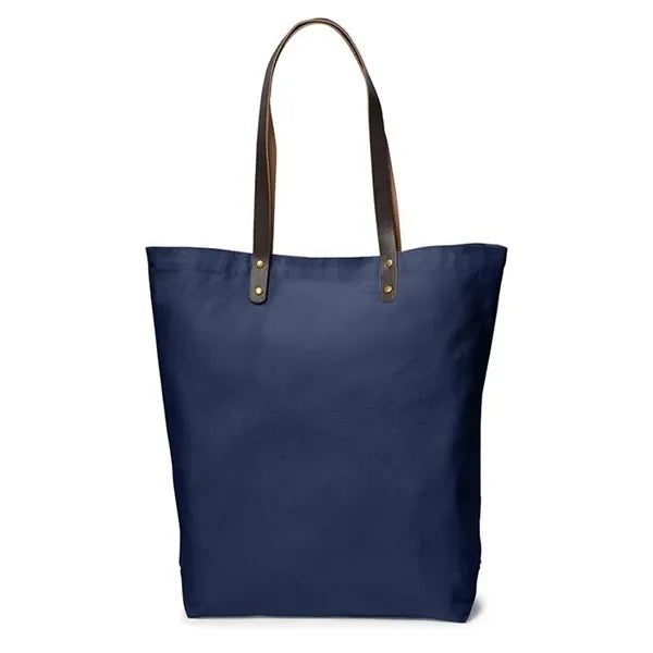Urban Cotton Tote with Leather Handles