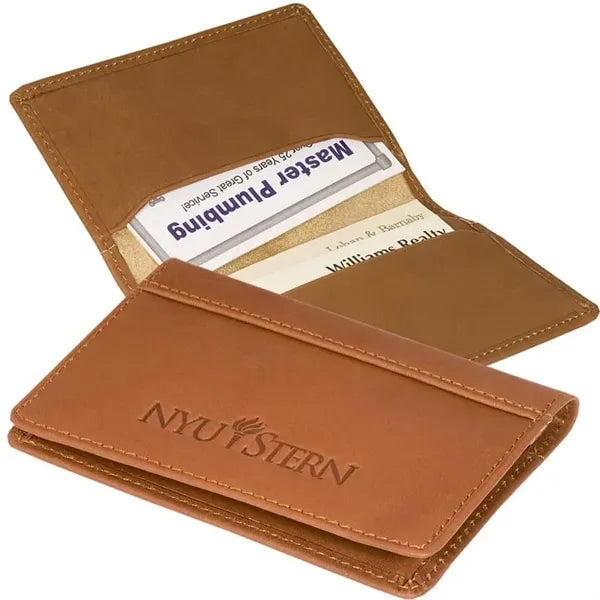 Fire Island Business Card Case Sueded Full-Grain Leather
