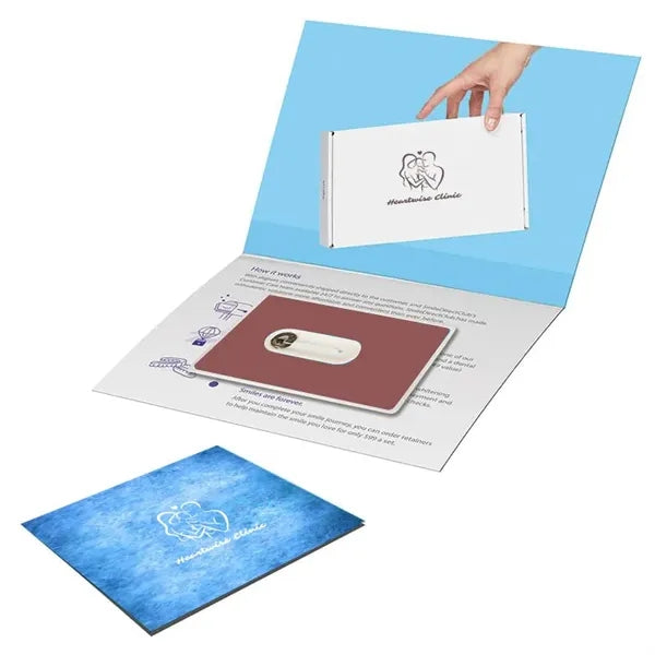 Greeting Card w/ Credit Card Style Dental Floss with Mirror