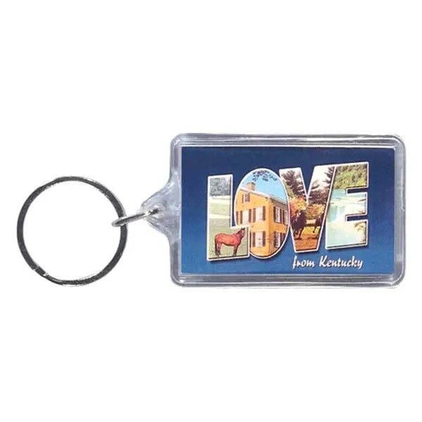 Full Color Rectangle Acrylic Keytag 1 3/8" X 2 1/8"